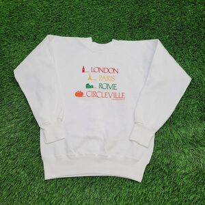 Vintage 90s London Sweatshirt Womens Medium 19x23 White